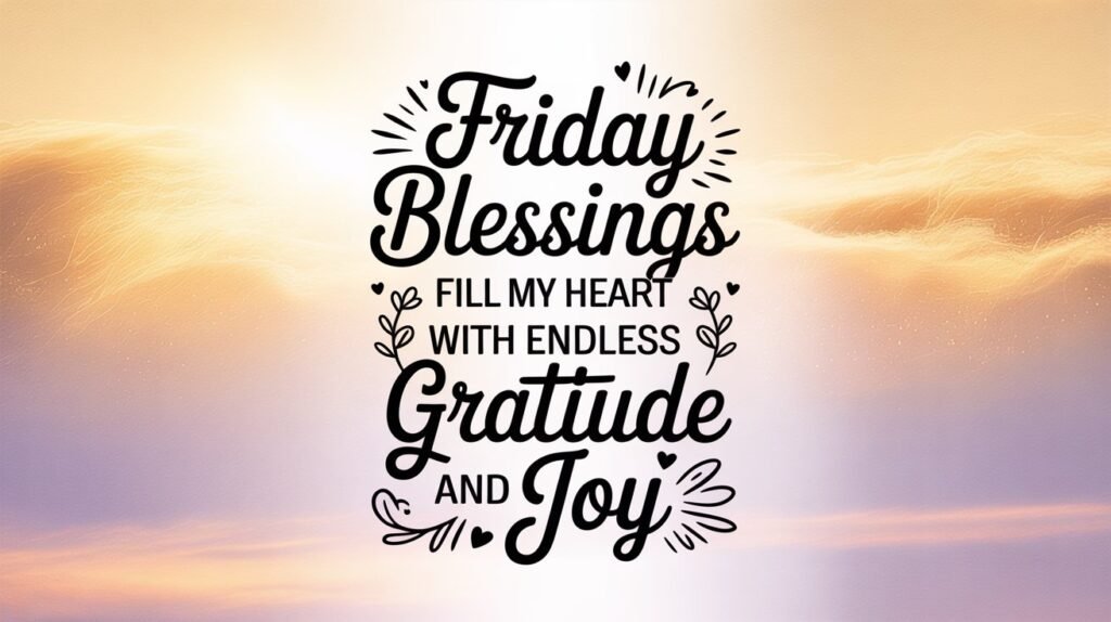 Friday Blessing Prayers for Gratitude, Peace and Weekend Rest